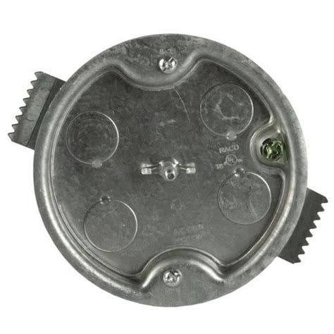 round metal old work electrical box|shallow pan electrical box.